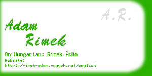 adam rimek business card